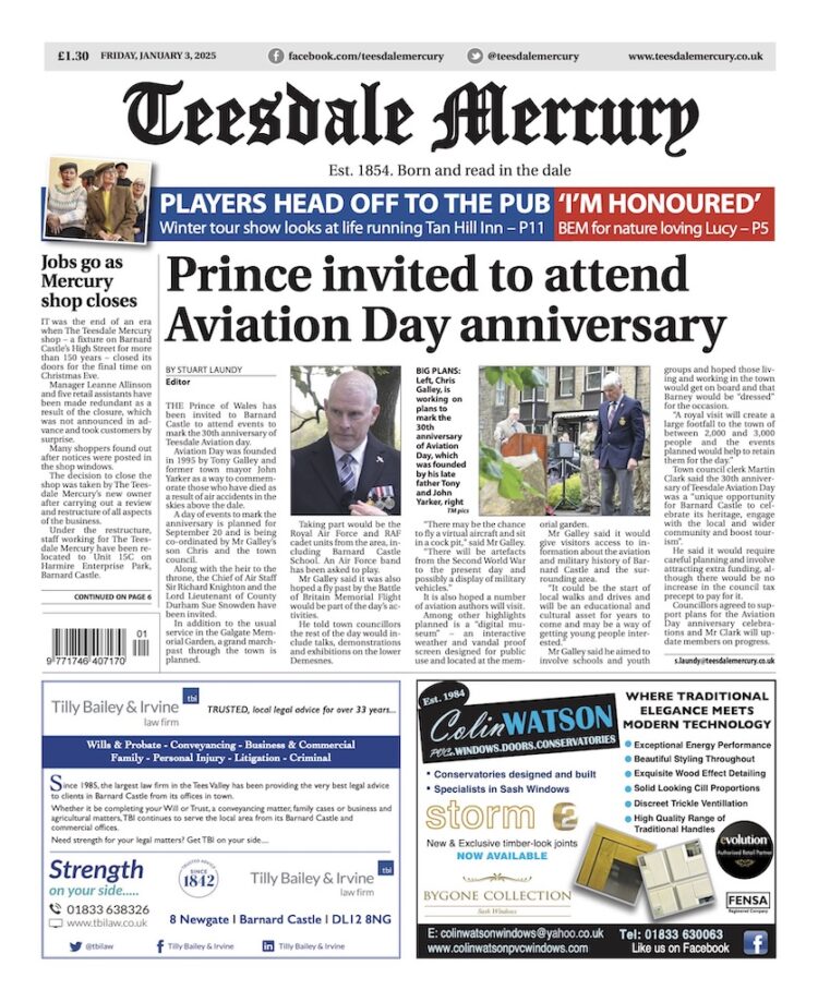 This week's front page