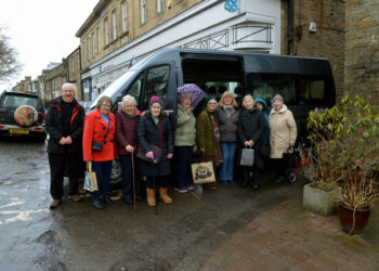 SHOPPING DAY: Volunteer driver Alan Thompson prepares to take a group on a shopping trip
