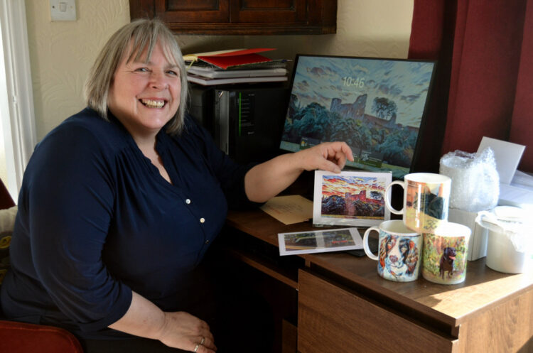 GETTING ARTY: Lynne Robinson with her digital artwork