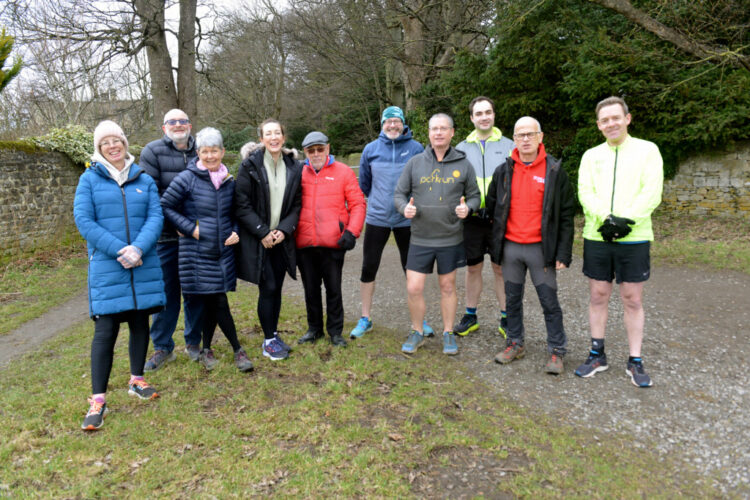 PLANNING ROUTES: Parkrun organiser for Barnard Castle Steve Bage (far right) with members of Teesdale Athletic Club, Sole Sisters and Parkrun ambassadors along with other running enthusiasts during a meeting to discuss a future event on the town’s Demesnes