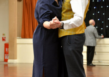 Angela and Tim Baitman on the floor