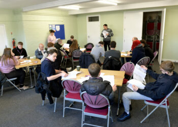 BRIEFING: Students heard from Bryan Harris, Durham County Council conservation officer