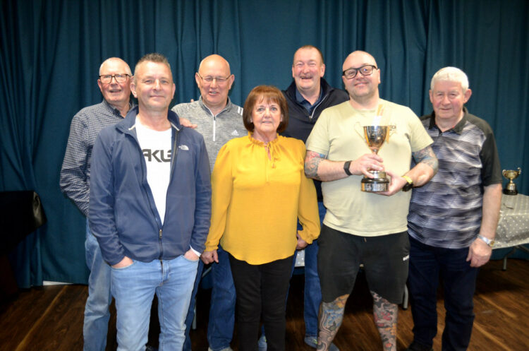 TOP OF THE SPOTS: Celebrating success in the Team KO competition was the team from the Cricketers Arms, Barnard Castle, who were also runners-up in the B division and the Spring Cup