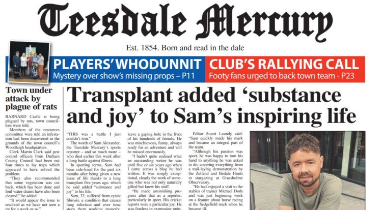 This week's front page