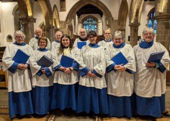 SHARING ANTHEMS: The choir at St Mary’s Parish Church, Barnard Castle