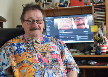 LOOKALIKE: John Simpson has retired from driving buses to be a ‘professional Paul Chuckle ‘