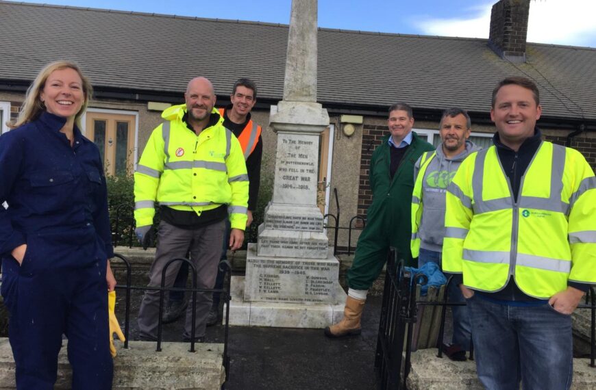 Sprucing up Butterknowle cenotaph ahead&hellip;