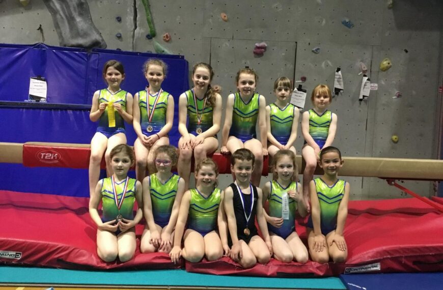 Young gymnasts show talent in…