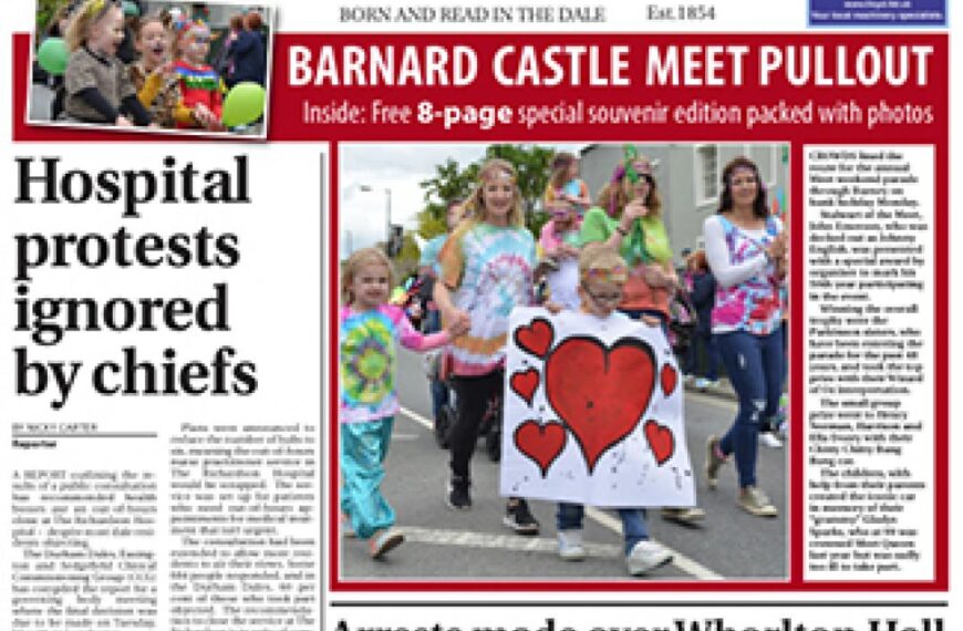 In this week’s Teesdale Mercury…