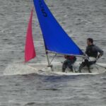 Strong wind keeps sailors on their toes