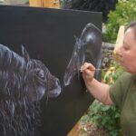 Diane’s flying flag for the Friesian