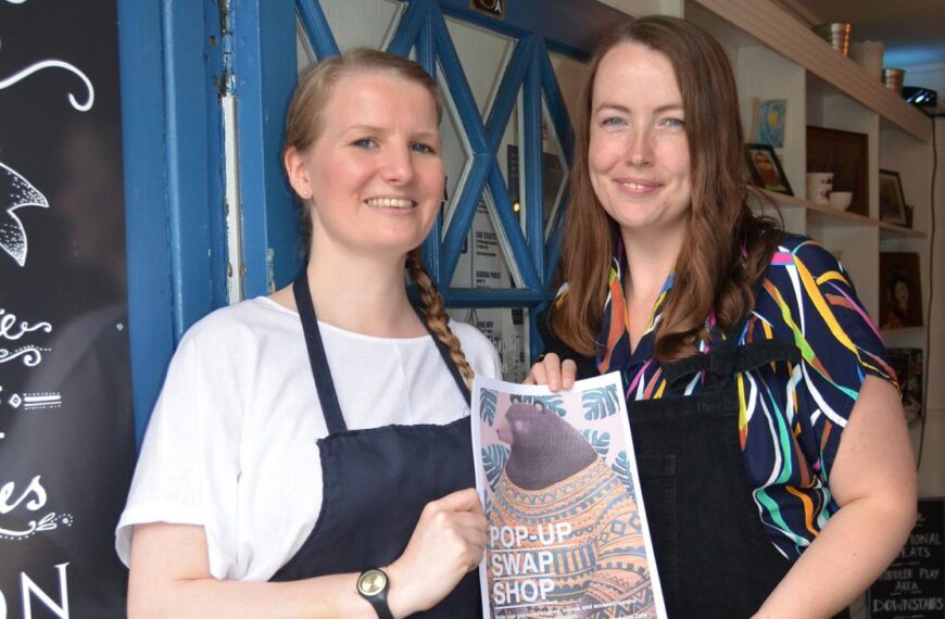 Pair team up to host Barnard Castle’s inaugural pop up clothes swap shop
