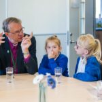 Children’s delight as bishop drops by