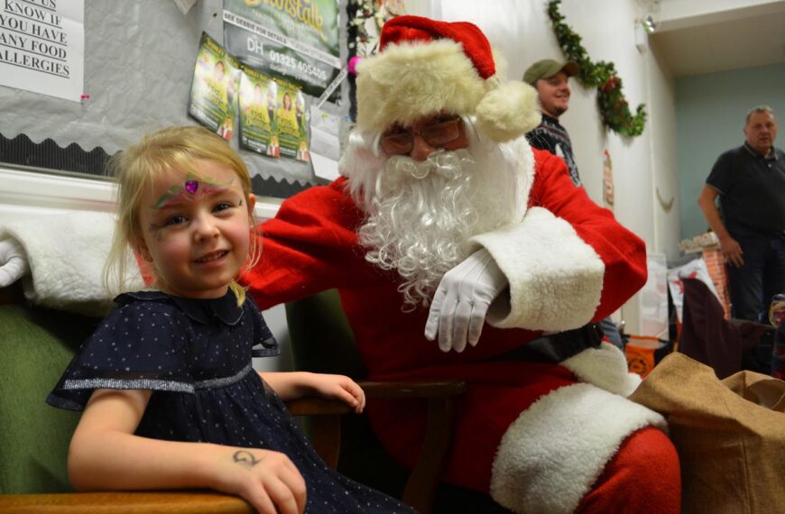 Santa pops along to Startforth…