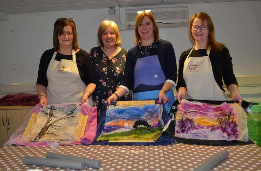 Woollen works of art created…