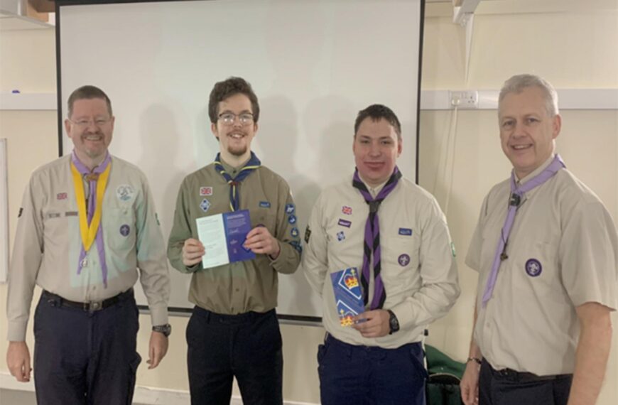 Dedicated duo earn Queen’s Scout…