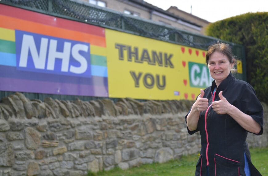Massive sign pays tribute to…