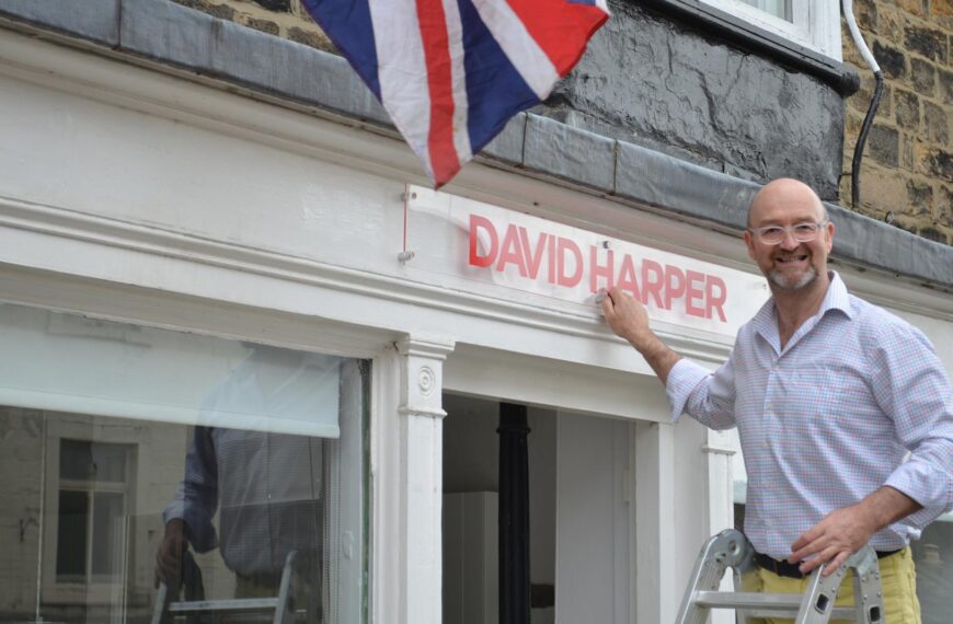 David heads back behind the…