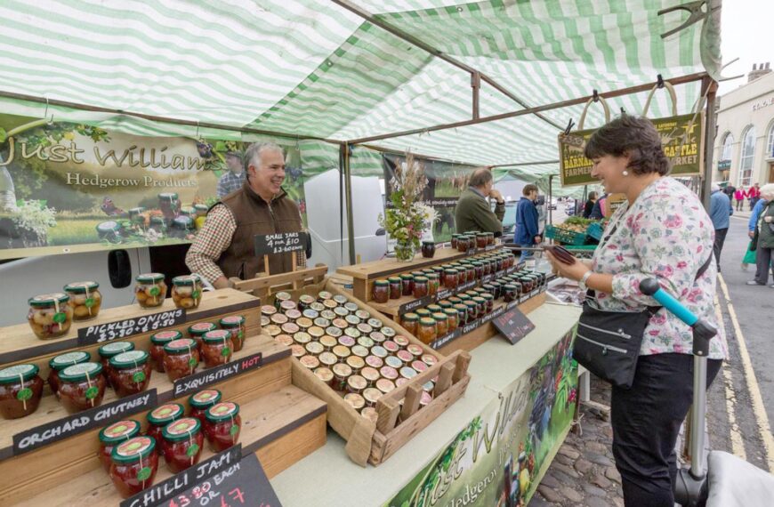 Farmers’ market is back up…