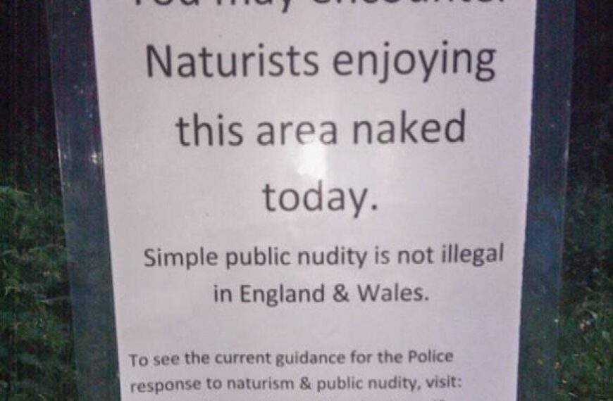 Poster suggests nudists have been…