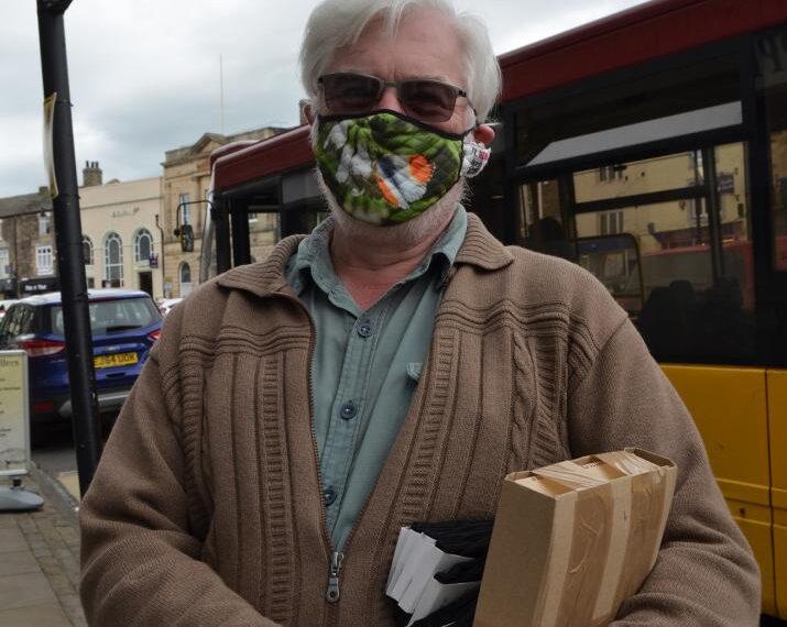 Masks use David’s own photos