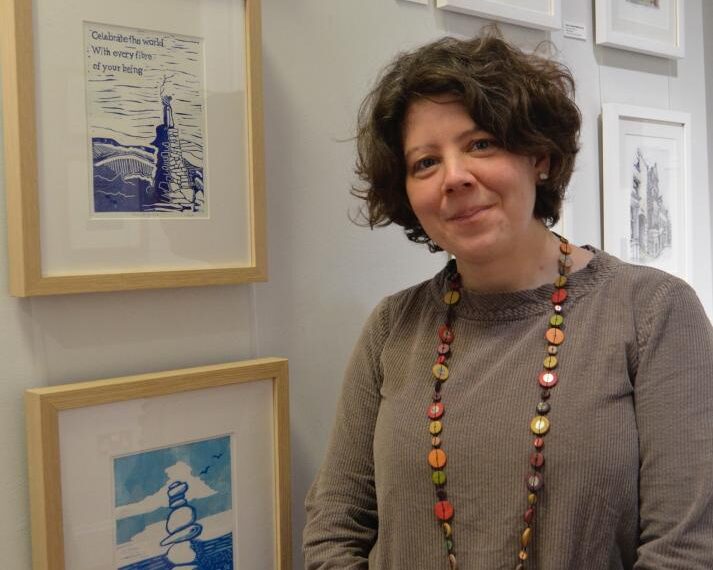 Sarah’s drawn to linocuts – but a fan of art in all its forms