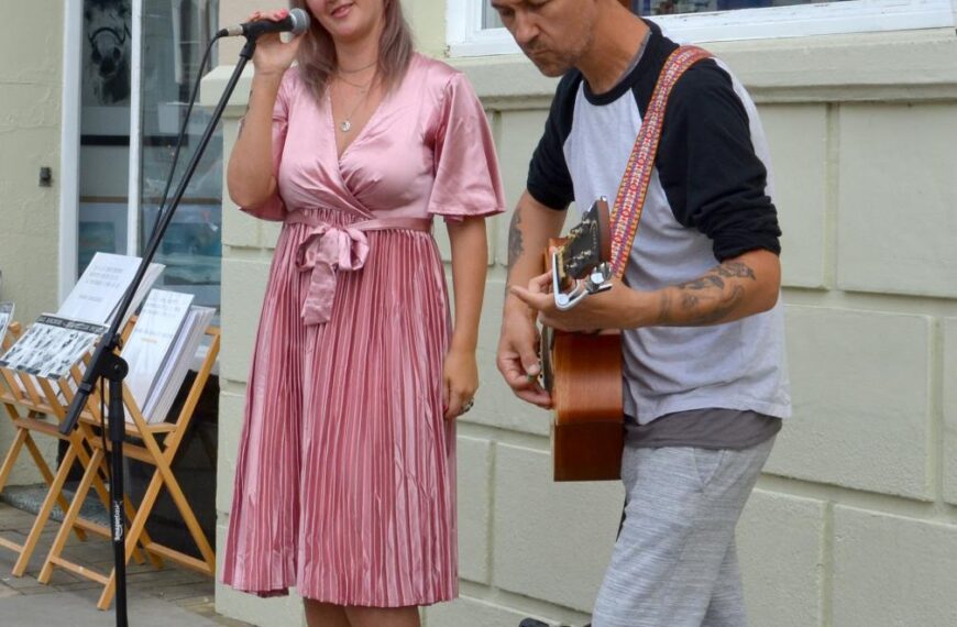 Buskers bring a little live music back to town centre