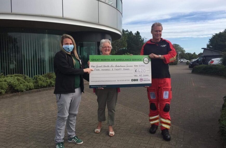 Margarite’s masks help keep Great North Air Ambulance Service flying