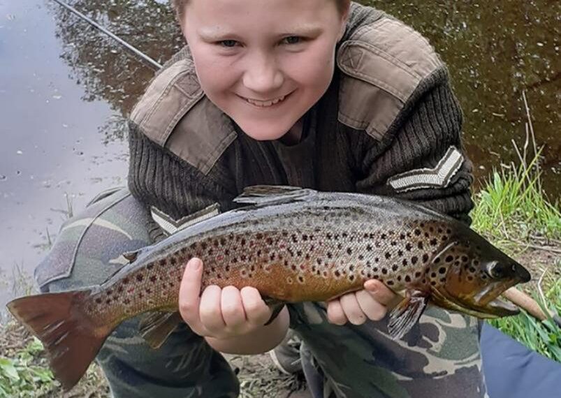 Young James takes Barnard Castle Angling Club’s junior prize after landing 3lb 20z brown trout