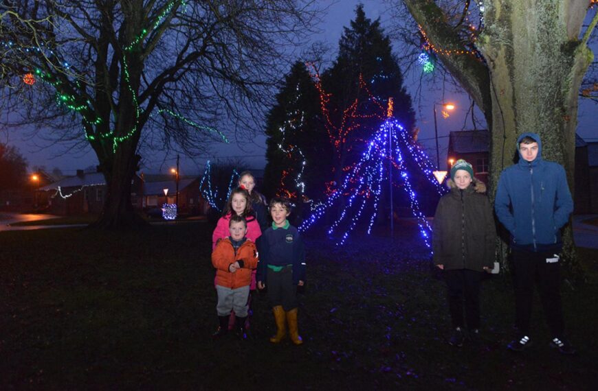 NHS tribute in lights at…