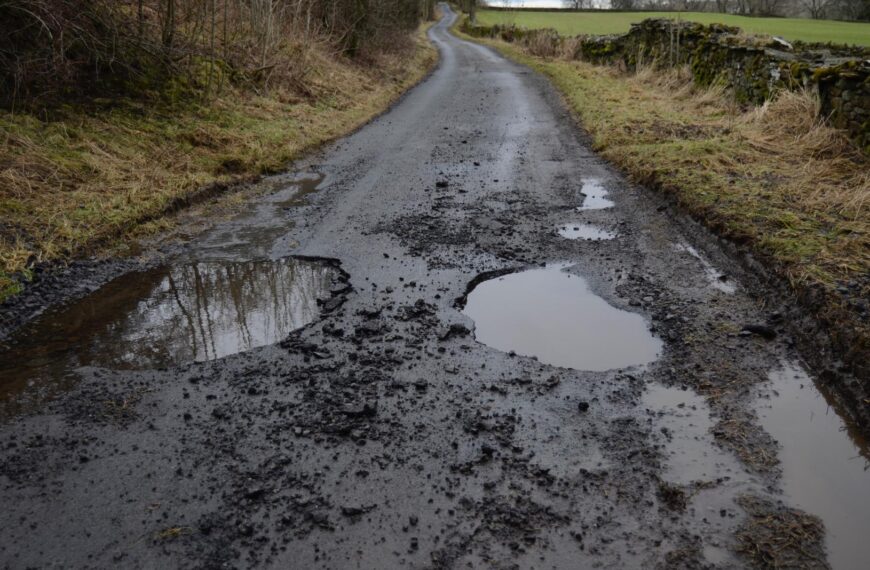 Fury at huge pot holes&hellip;