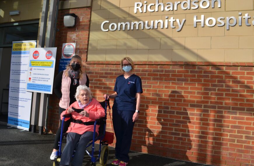 Margaret, 105, speaks of delight at receiving second Covid jab