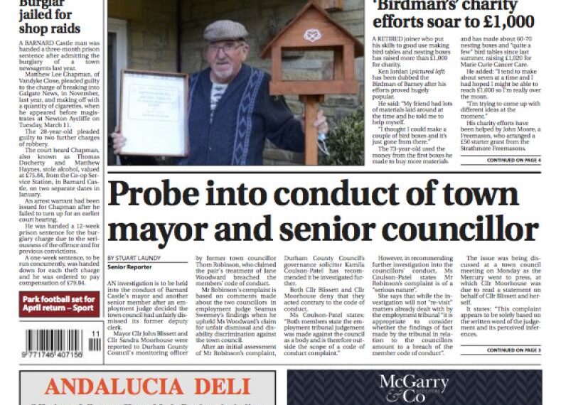 In the Mercury this week…