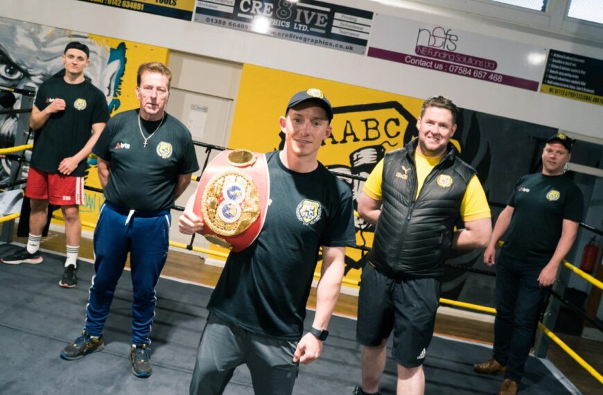 Ex-champion’s visit proves a knock-out hit with club