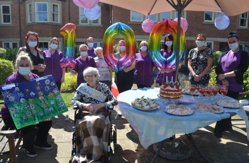 Staff help Rena celebrate 100th&hellip;