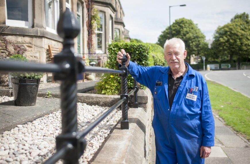 Erwin’s on a mission to replace railings that were used for war effort