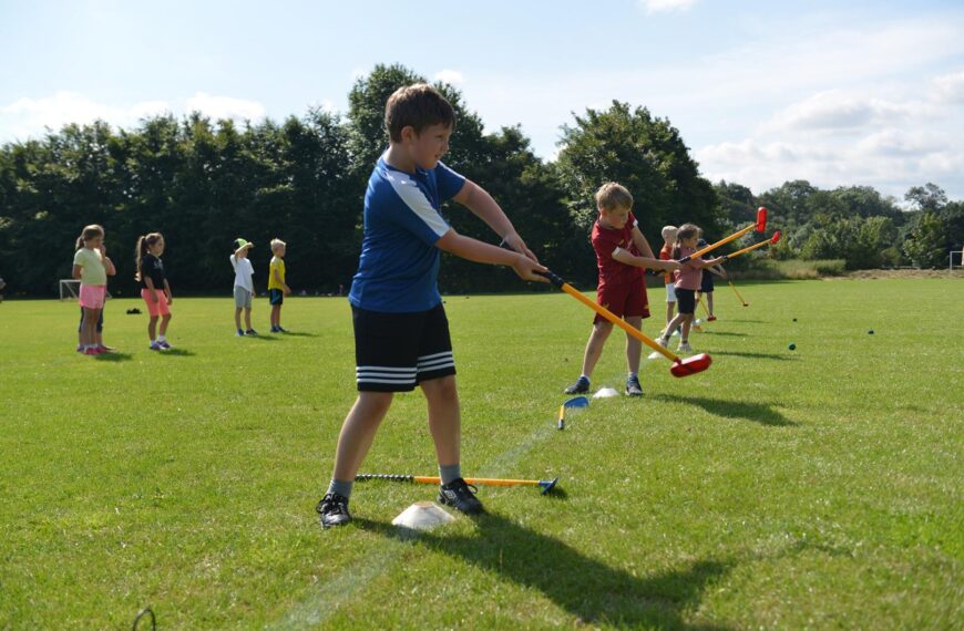 Children get a kick out…