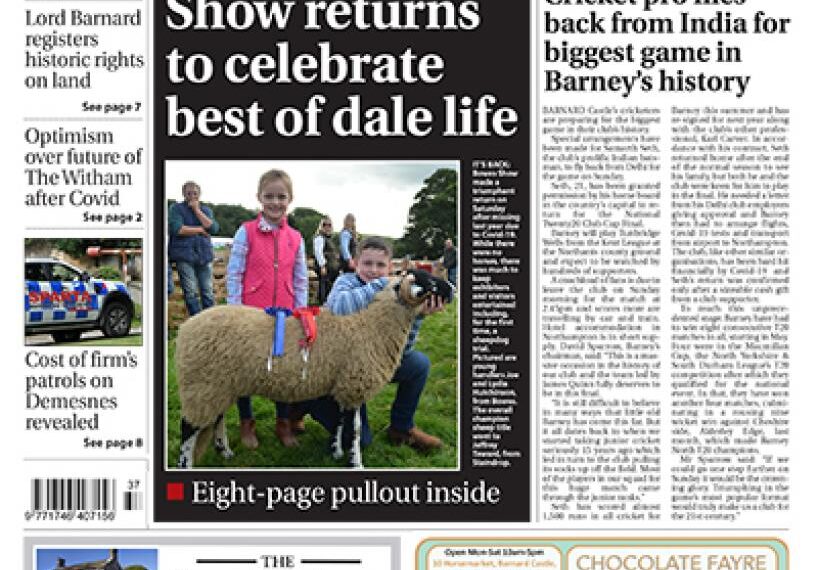 This week’s Teesdale Mercury is…