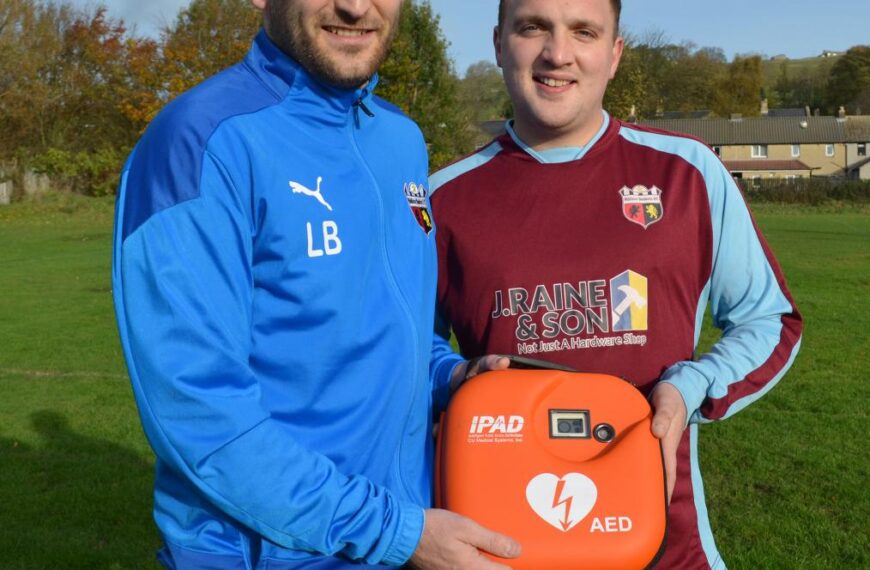 Football club adds heart-start machine…