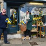 Town doors turn blue and yellow