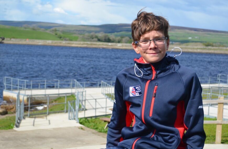 Optimist Toby sails into place&hellip;