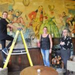 Historic mural being restored