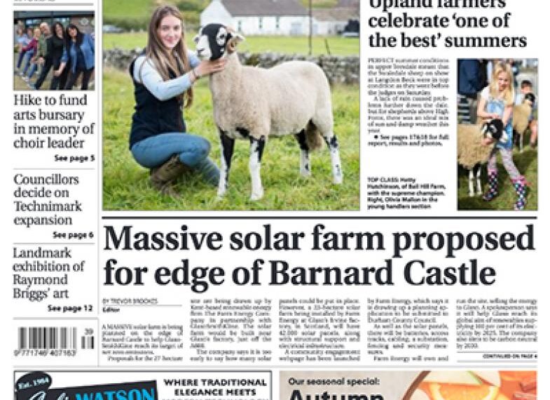 This week’s Teesdale Mercury is…