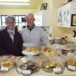 Cafe owners Julie and Cliff hanging up…