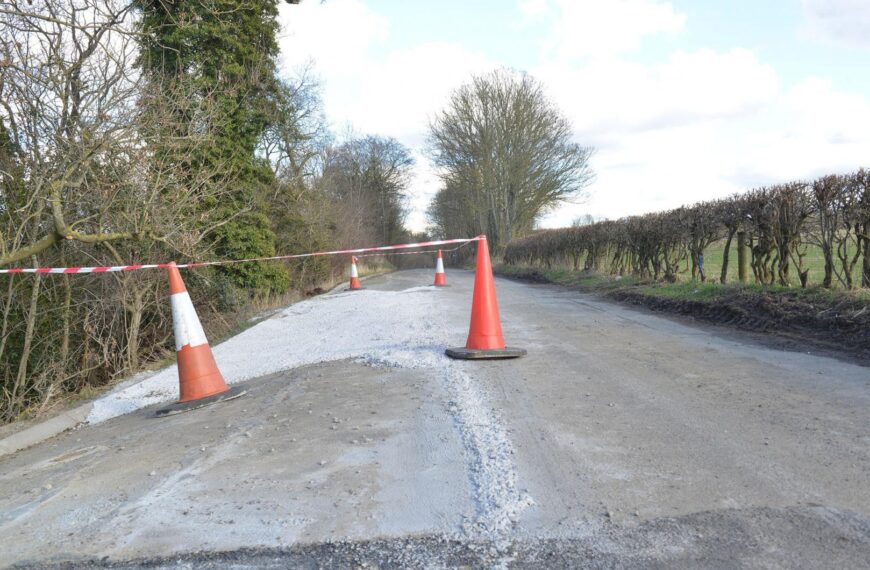 Hamsterley road will stay closed for the foreseeable future