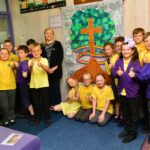Ingleton pupils create their own school banner