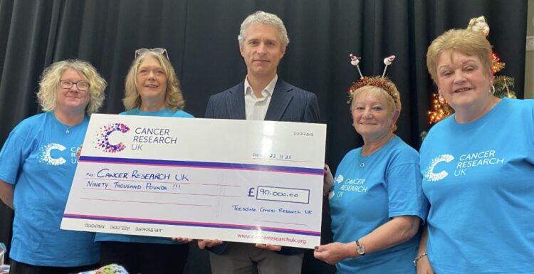 £90,000 bonanza for Cancer Research thanks to Teesdale