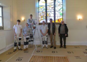 Students spruce up hall for villagers