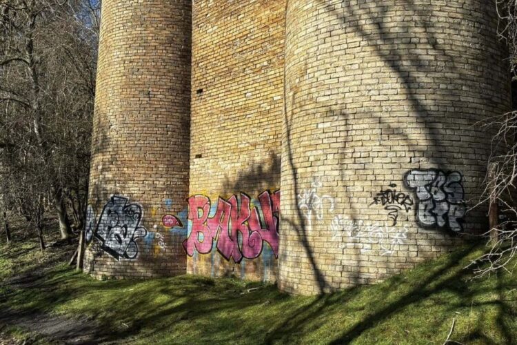 Cockfield Fell’s Lands Viaduct defaced by graffiti