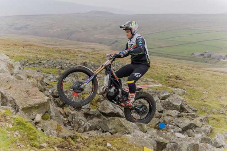Richard Sadler takes top spot in motorcycle trial